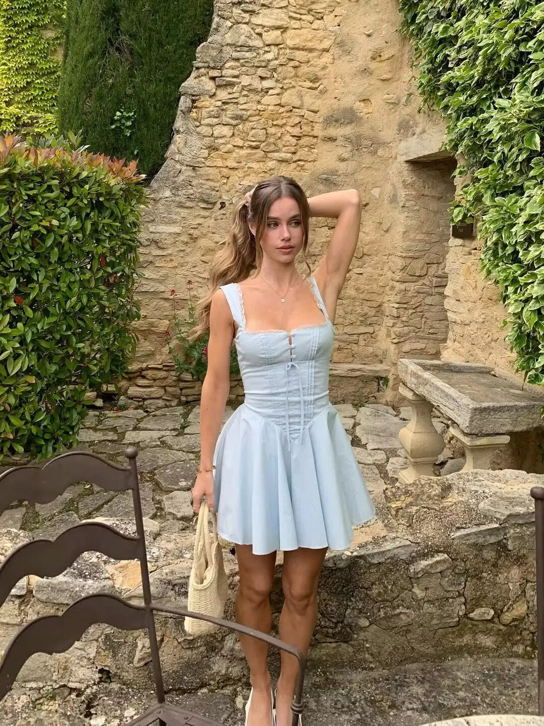 Maeve A-Line Lace Mini Dress