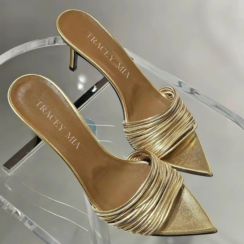 Mila Pointed-Toe Stiletto Sandals