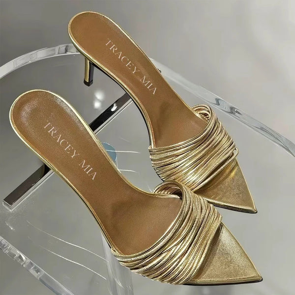 Mila Pointed-Toe Stiletto Sandals