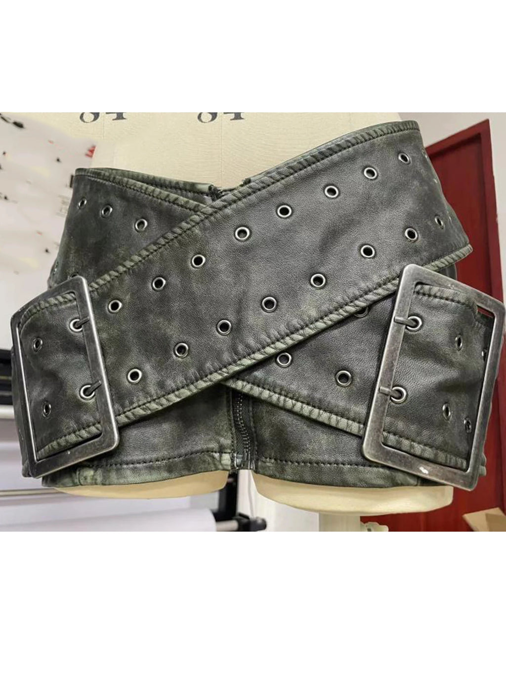 Raven Low-Rise Denim Micro Mini Skirt One-piece