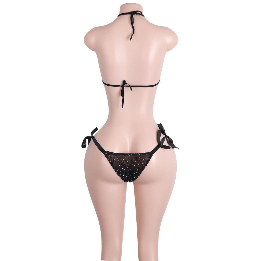 Diamanté Rhinestone Bra Bikini Two-piece