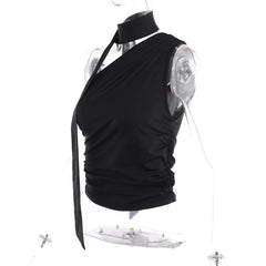 Valentina Ruched Halter Scarf Top