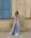 Skylar Pleated Backless Maxi Dress
