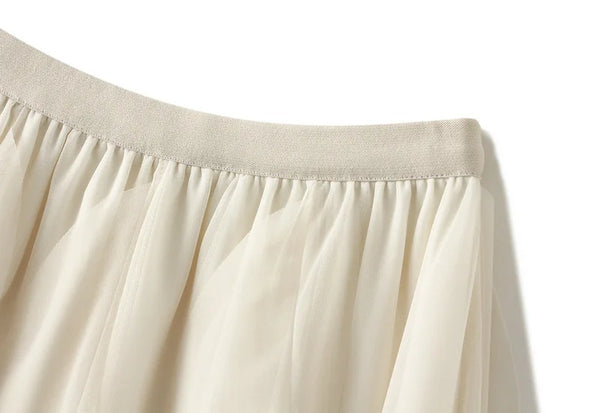 Kiara A-Line Mesh Midi Skirt One-piece