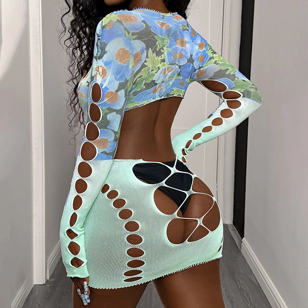 Xena Multi-Style Leopard Sheer Lingerie Set