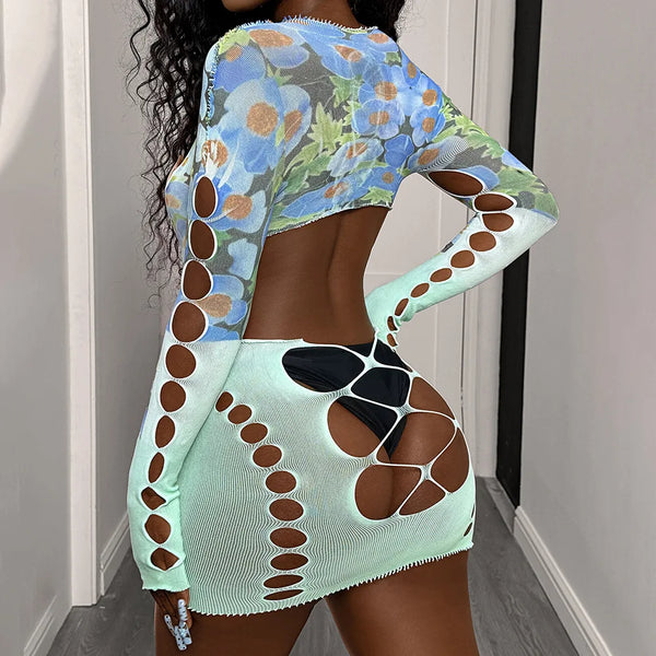 Xena Multi-Style Leopard Sheer Lingerie Set
