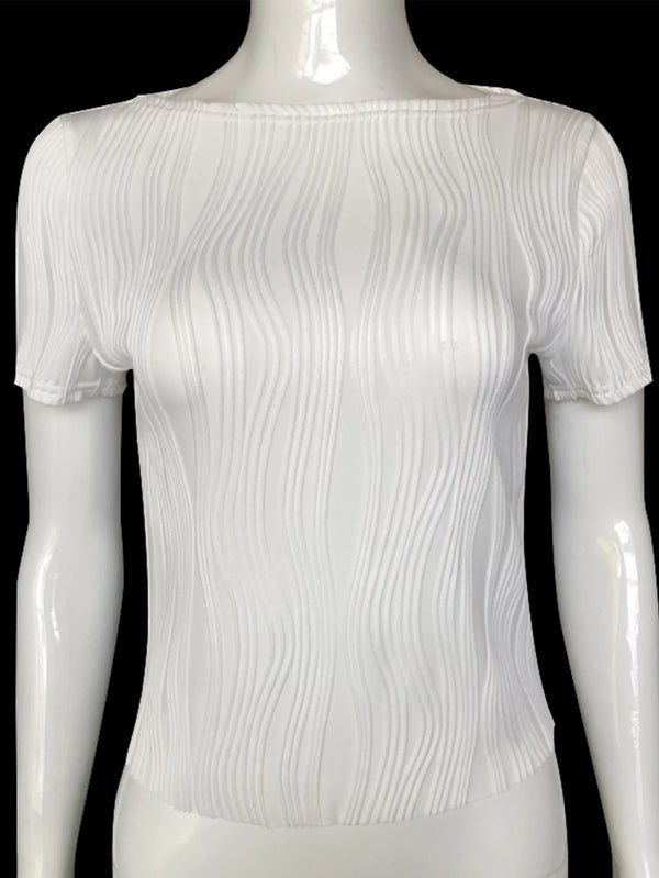 Monique Slim-Fit Long-Sleeve Knit Crop Top One-piece