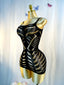 Onyx Fishnet Cover-Up Mini Dress