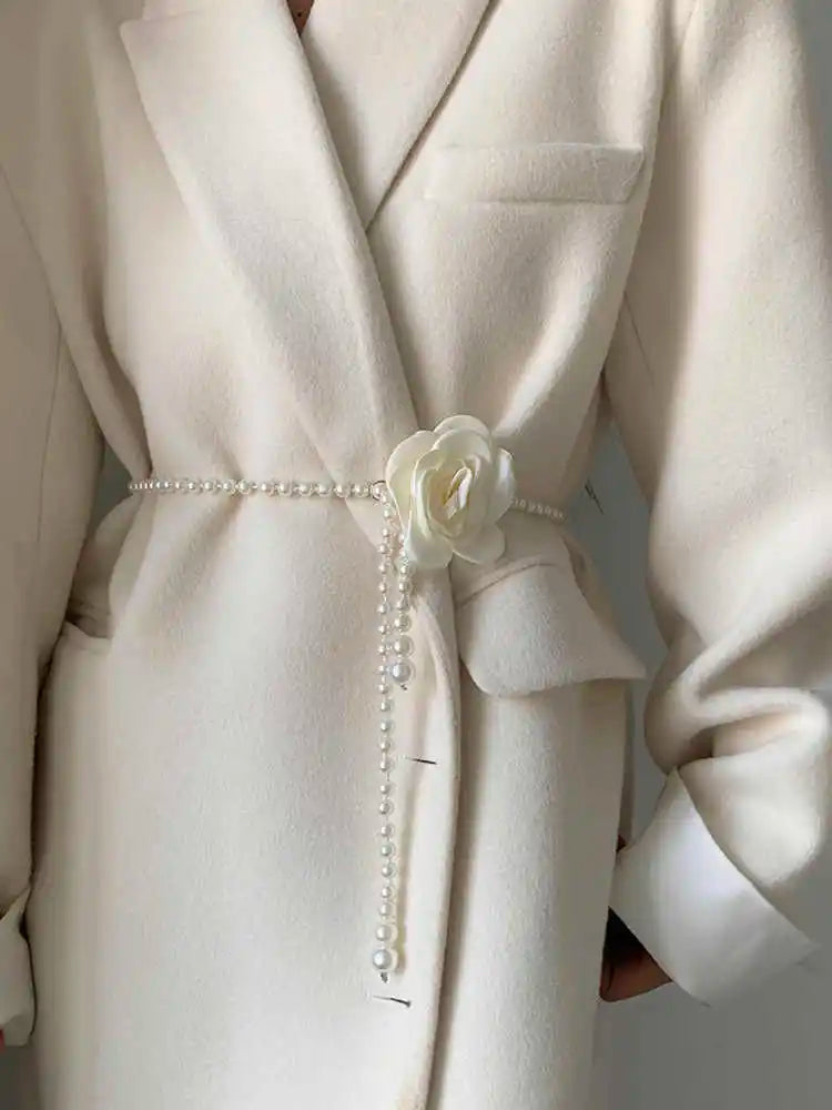 Pearla Camellia Pearl Waist Belt