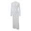 Vivienne Lace-Up Sheer Split Maxi Dress