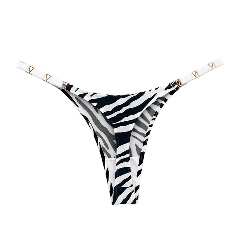 Saffira V-Shape Hardware G-String Panty Lingerie One-piece