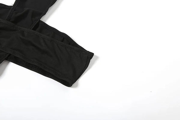 Weird Puss Sexy Jumpsuit Women Midnight Coquette Sleeveless Waistless Skinny Midnight Clubwear Stretch Workout Activity Overalls