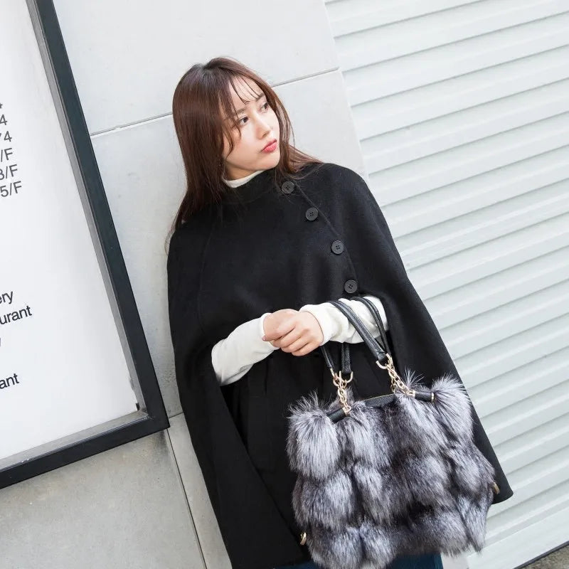 Fiora Fox-Fur Shoulder Bag