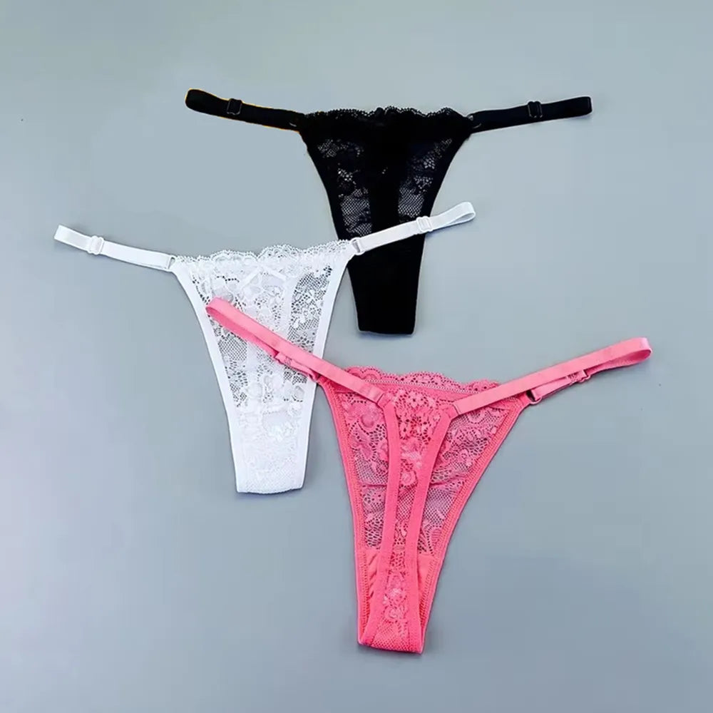 Celestine Adjustable Lace Thong Pack Lingerie 3-piece Main image