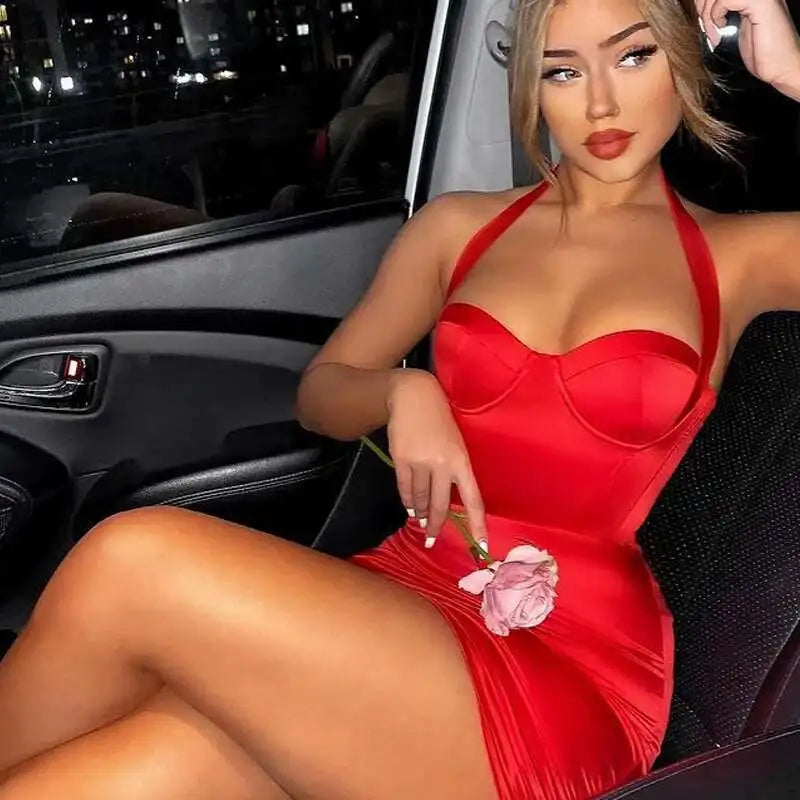 Aurelina Glitter Strapless Ruched Bodycon Mini Dress