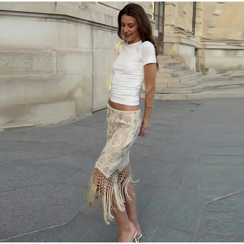 Romy Floral Satin Maxi Skirt One-piece