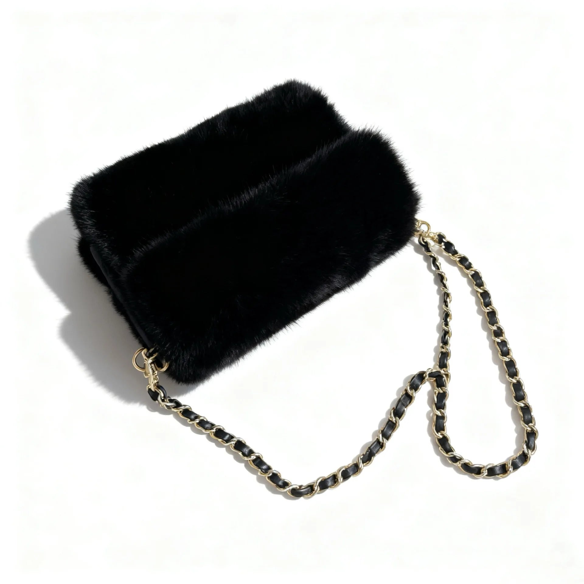 Mink Women's Bag Luxury Handbag Women Furry Female Bags For Women's Shoulder Bags Trend 2025 Luxury Bag Designers Crossbody Bags