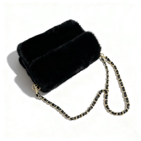 Mink Women's Bag Luxury Handbag Women Furry Female Bags For Women's Shoulder Bags Trend 2025 Luxury Bag Designers Crossbody Bags