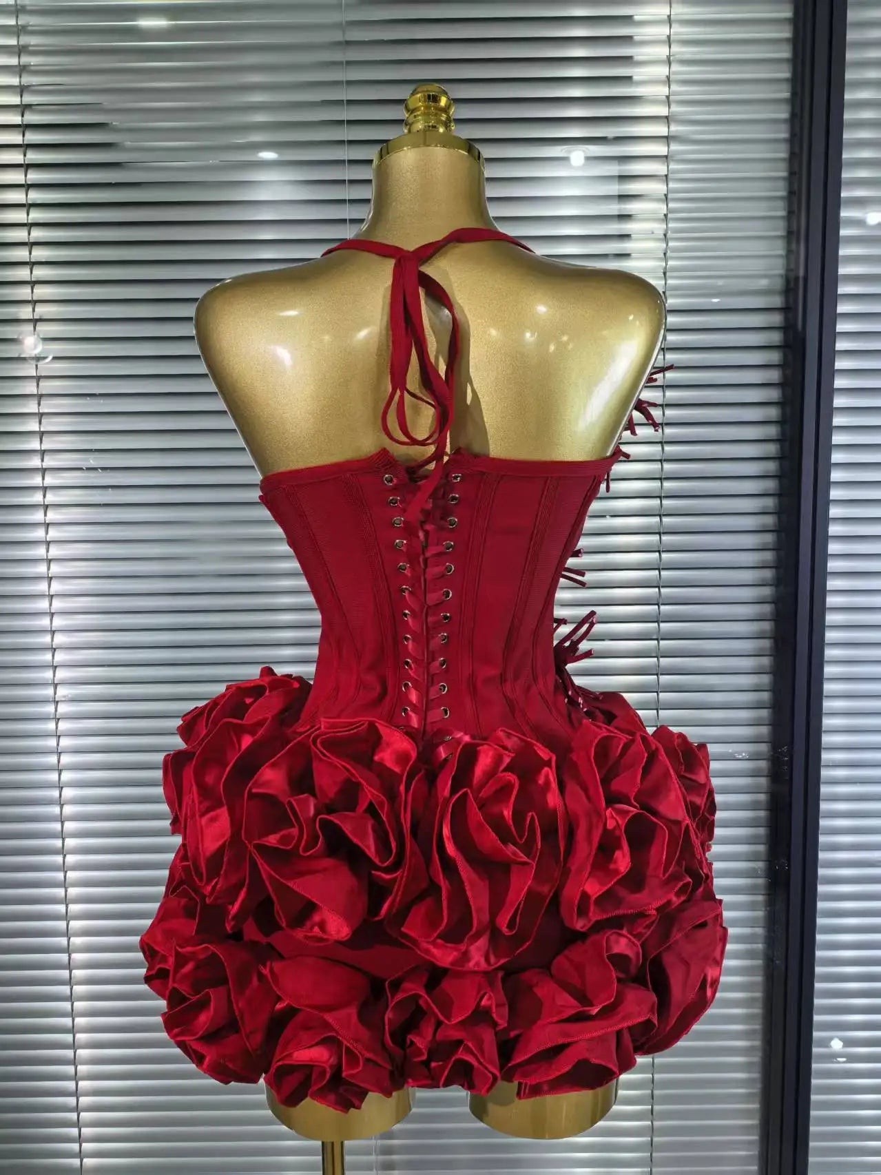 Valencia Floral Halter Mini Dress Two-piece