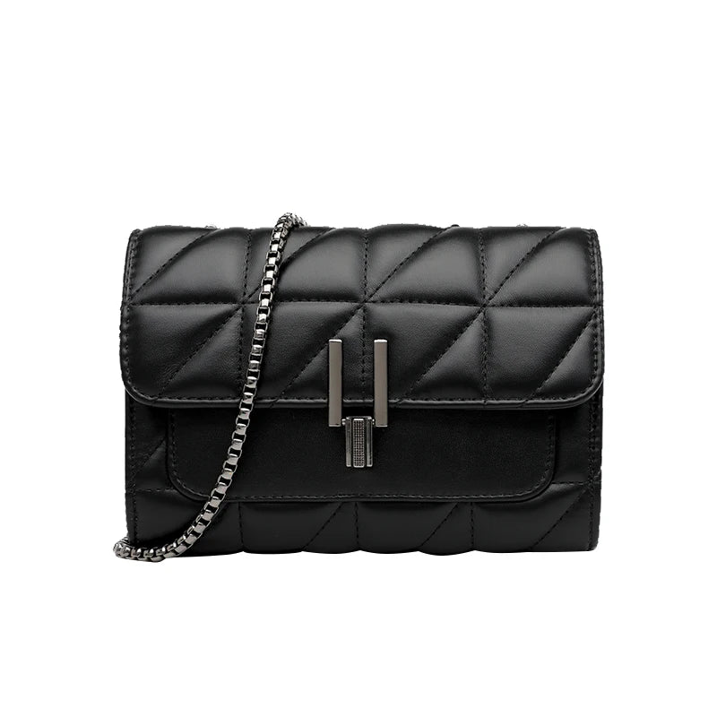 Noir Quilted Tassel Messenger Bag