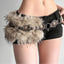 Roxy Faux-Fur Rivet Y2K Belt