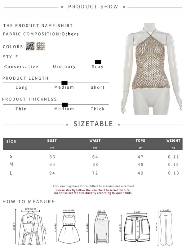 Aria Golden Glow Halter Knit Party Top