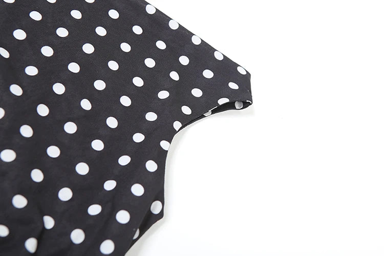 Sofia Midnight Polka One-Shoulder Top