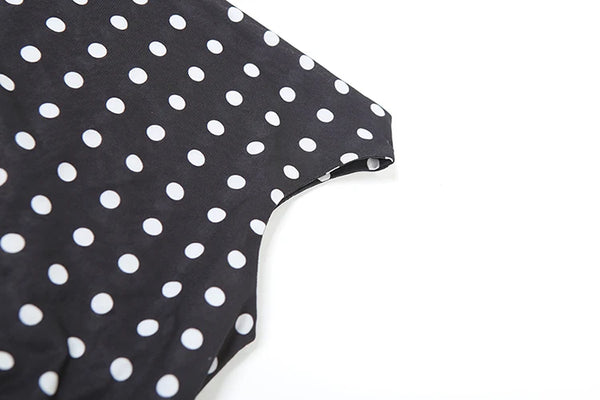 Sofia Midnight Polka One-Shoulder Top
