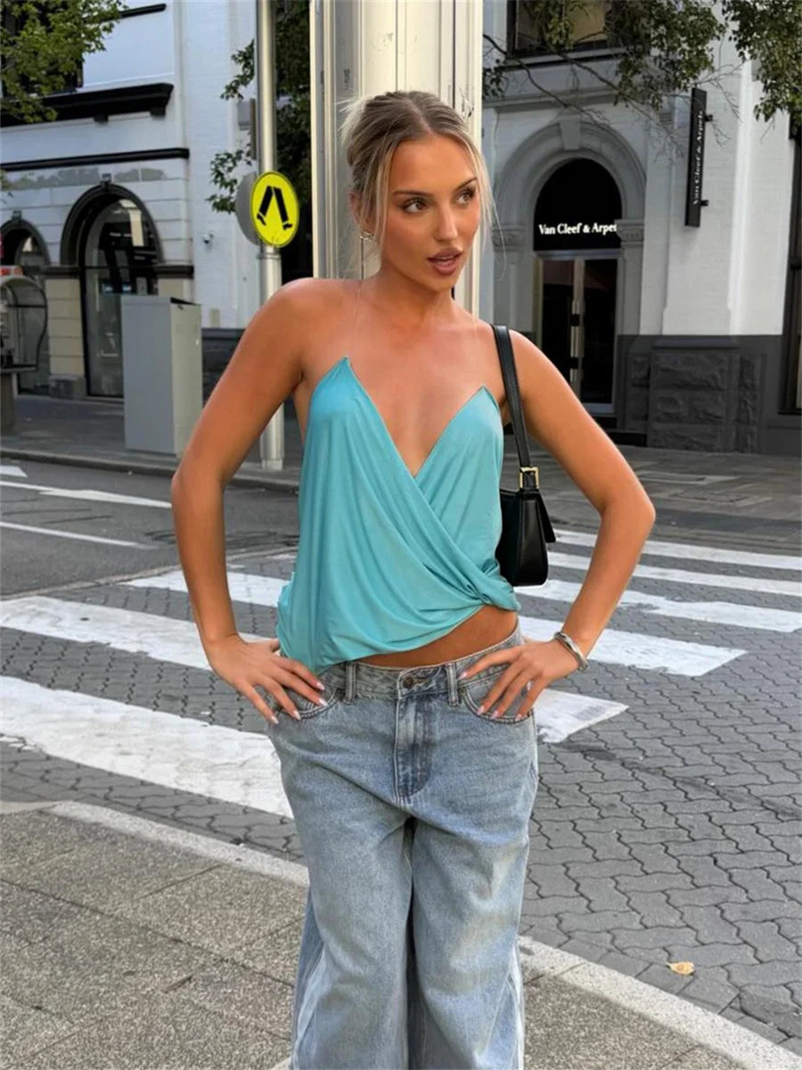 Yasmin Ruched Sleeveless Top One-piece