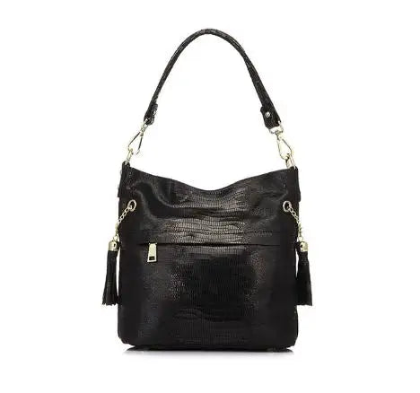 Lucienne Embossed Leather Bucket Bag