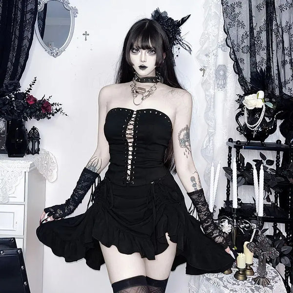 Uma A-Line Mini Skirt One-piece