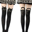 Minka Cat-Print Thigh-High Socks