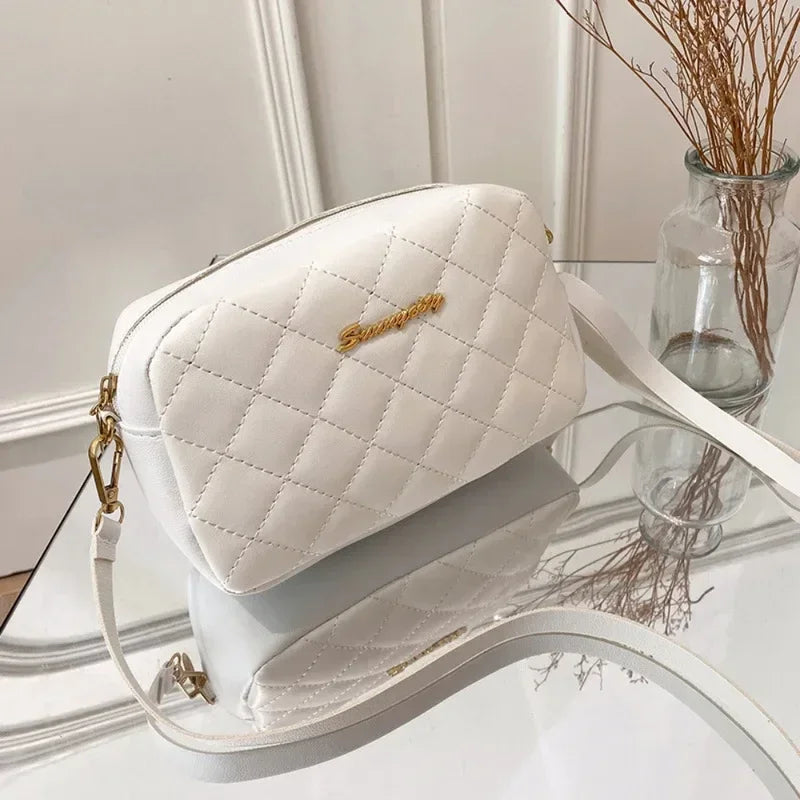 Camille Tassel Plaid Camera Bag
