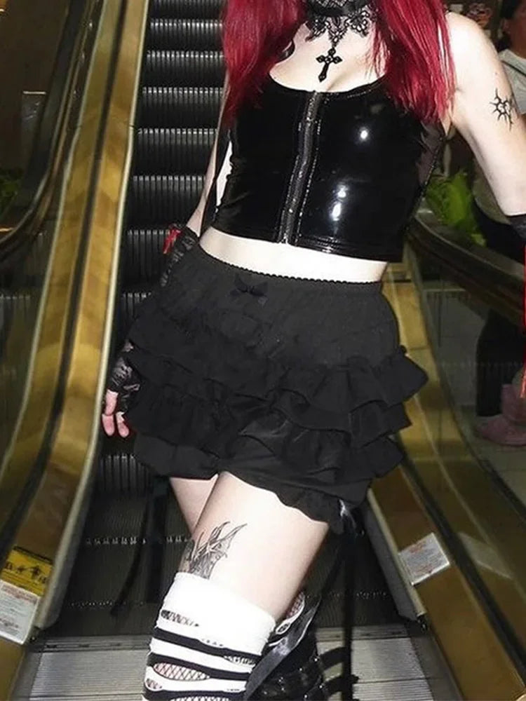 Juniper Lace-Bow Gothic Skort One-piece