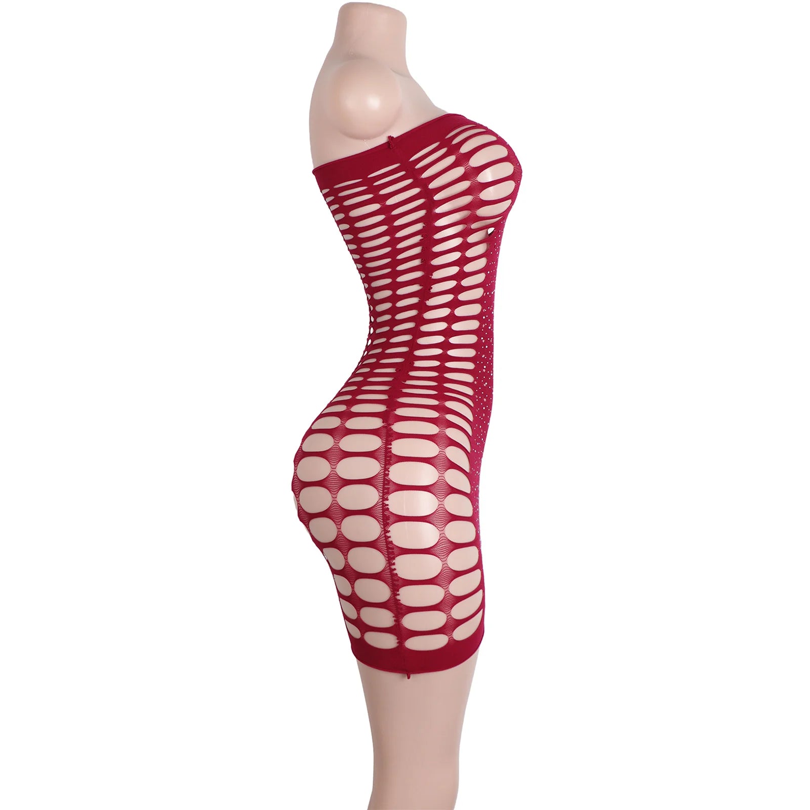 Obsidian Siren Fishnet Rhinestone Lingerie