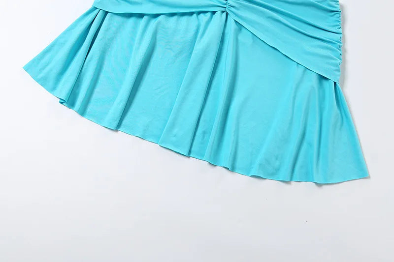 Marina O-Ring Cutout Ruched Mini Dress