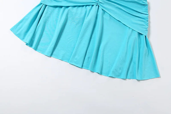 Marina O-Ring Cutout Ruched Mini Dress