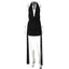 Roxana Beaded Deep-V Halter Mini Dress