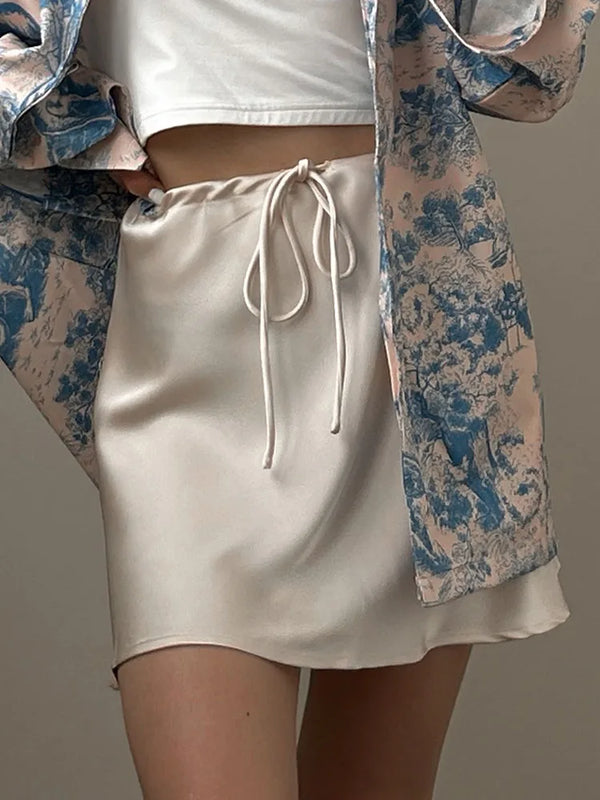 Esme A-Line Satin Mini Skirt One-piece