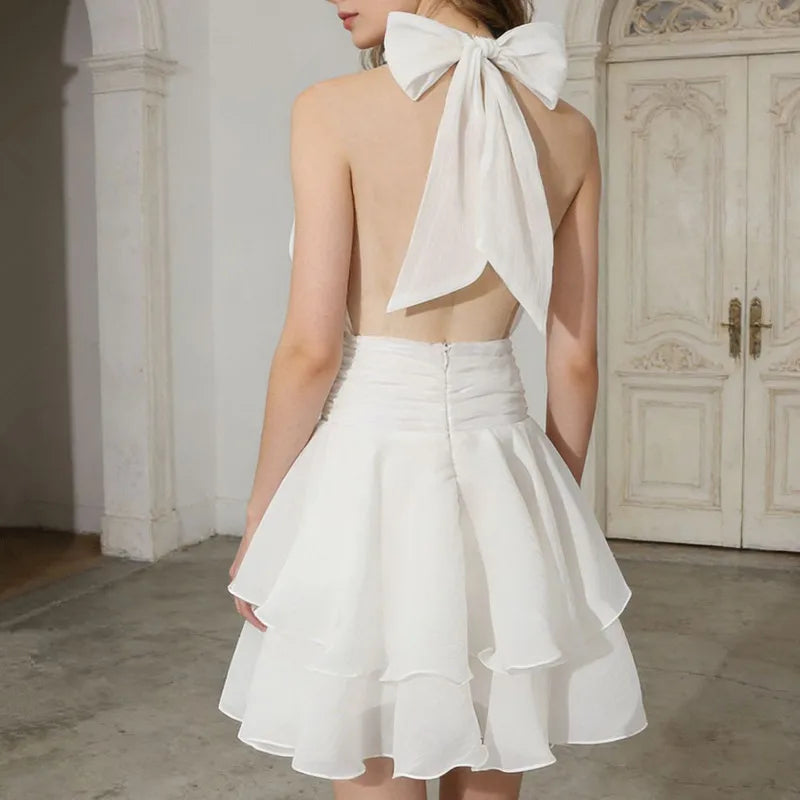 Bianca Bow-Tie Back Mini Dress