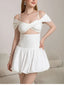 Elodie Off-Shoulder Cutout Bubble Mini Dress