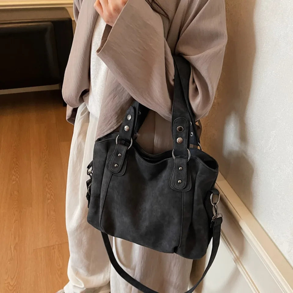 Greer Faux-Suede Commuter Tote