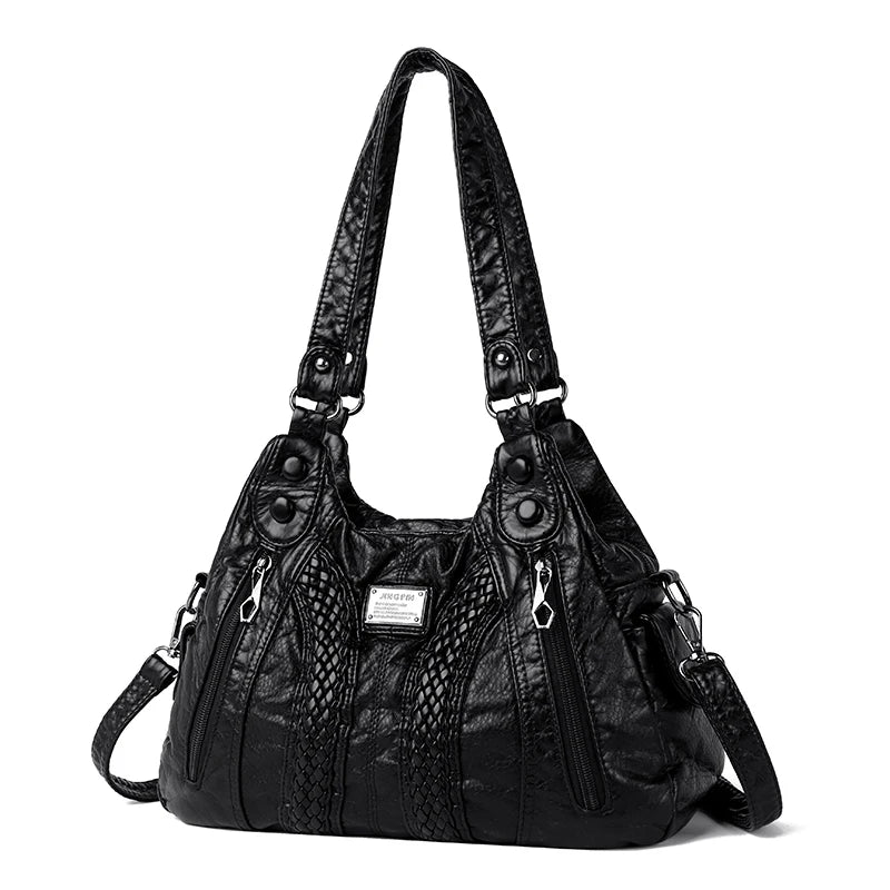 Desislava Textured Convertible Shoulder Handbag