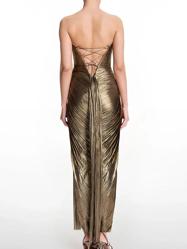 Dahlia Backless Strapless Maxi Dress