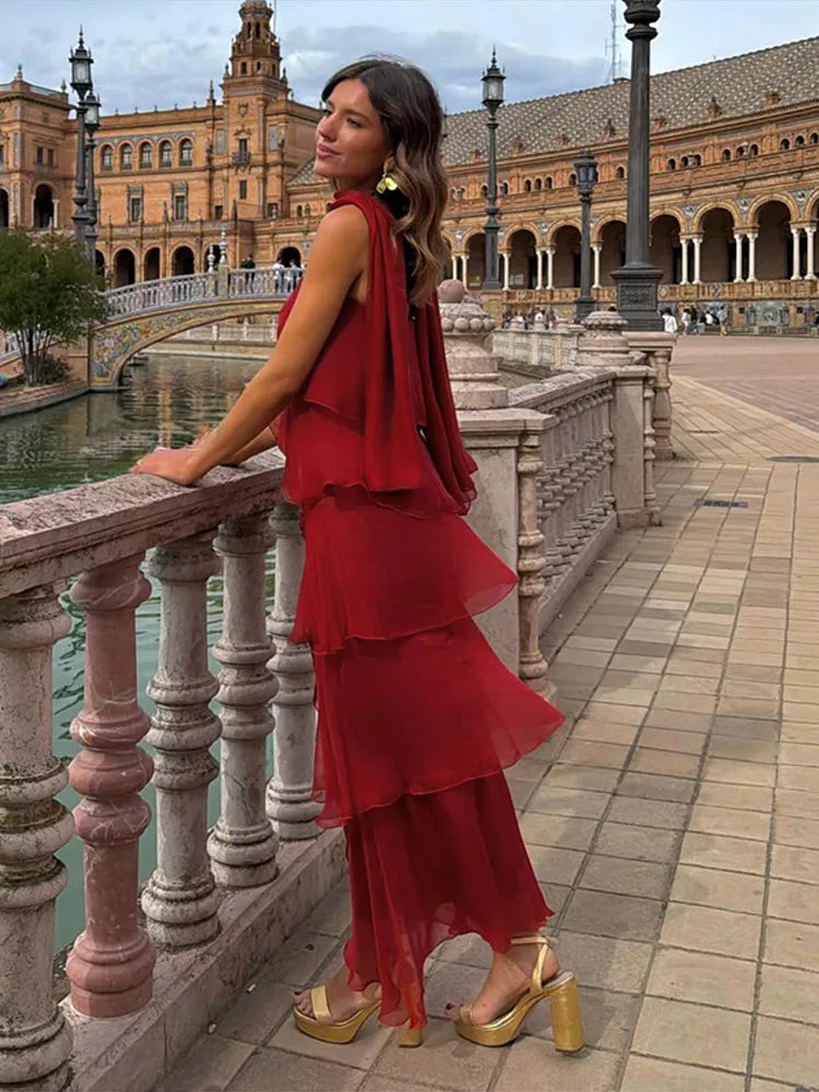 Serenade Tiered-Ruffle Maxi Dress