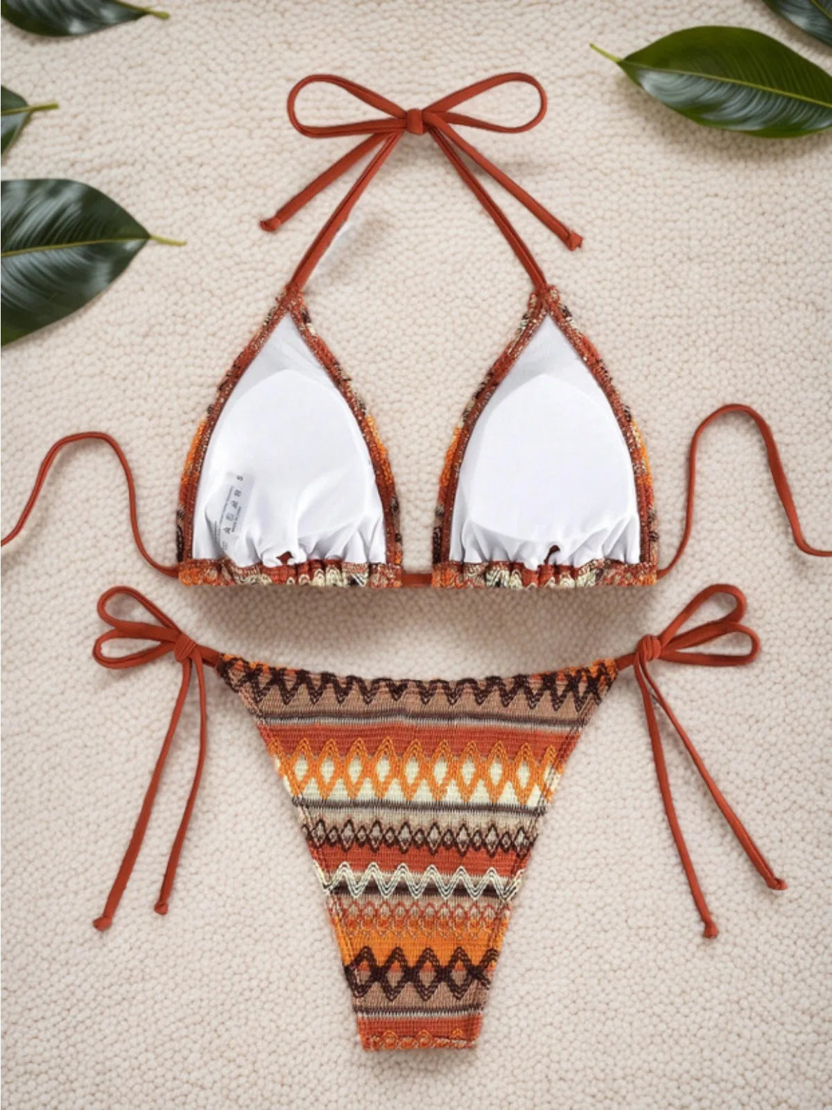 Esme Knitted Stripe Halter Bikini Two-piece Secondary image
