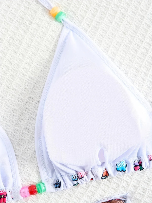 Mimi Cartoon Cat Bikini Three-piece