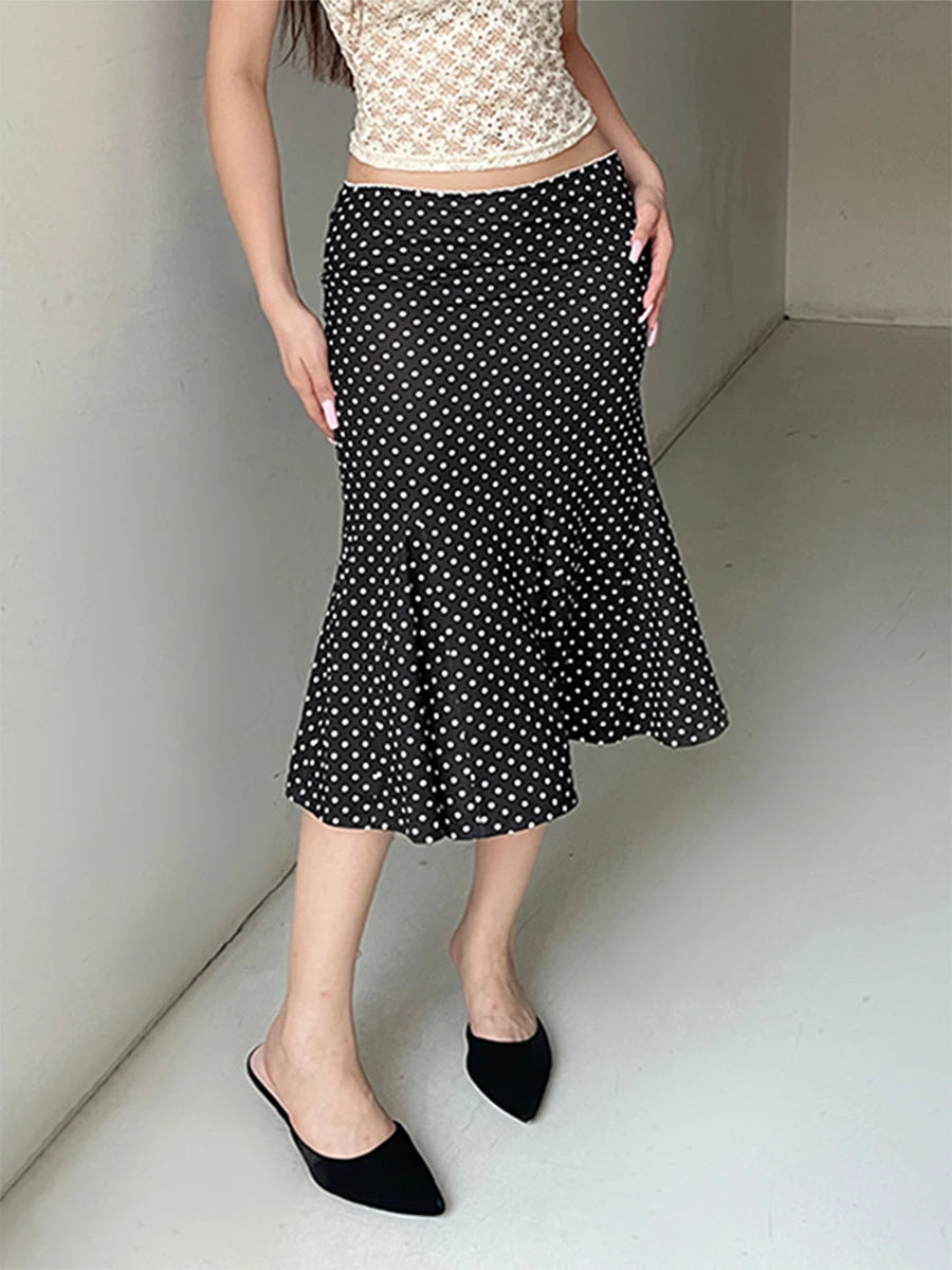 Noelle Polka Dot Midi Skirt One-piece