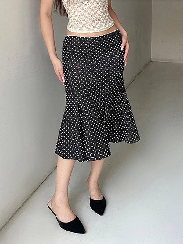 Noelle Polka Dot Midi Skirt One-piece