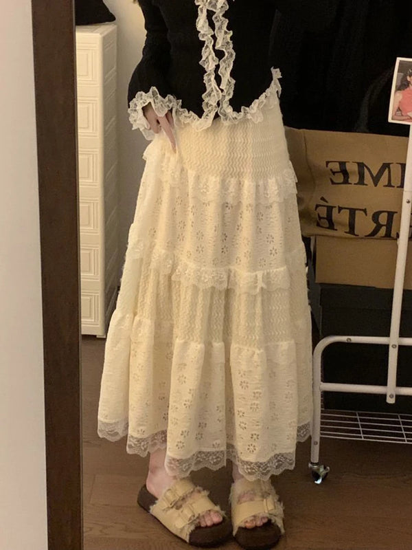 Bianca Lace Midi Skirt One-piece